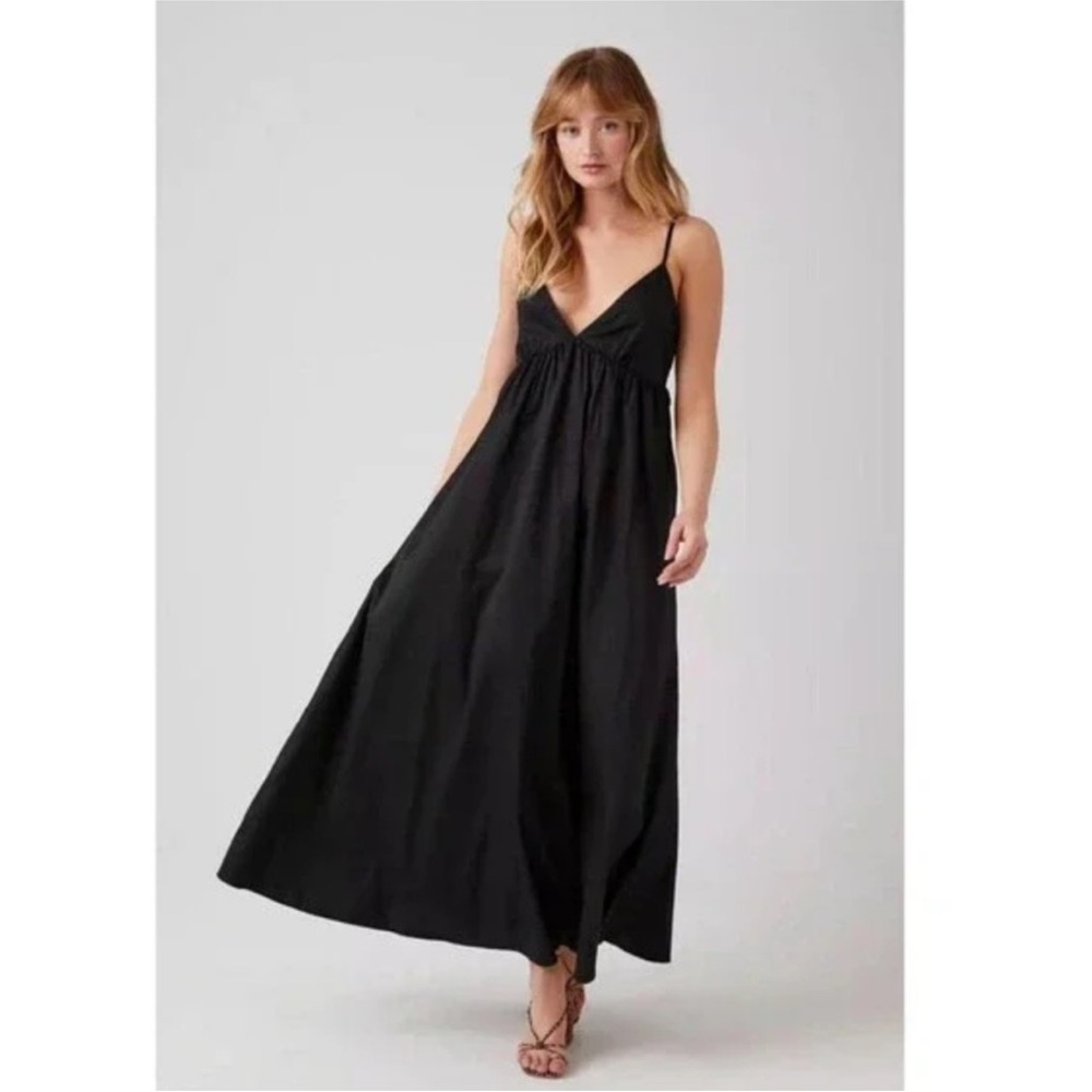 COMMENSE-NWT M, Elegant Black Maxi Dress